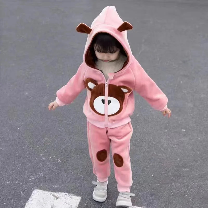 3Pcs Newborn Clothes Baby Girl Clothes Sets Infant Outfit Autumn Winter Vest+Sweater+ Pants Toddler Clothing Set Warm Suits 0-4Y