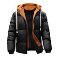 Winter Men Hooded Casual PU Leather Jackets Coat Man Thick Outdoor Puffer Parka Male Streetwear Oversize Bomber Jackets Overcoat