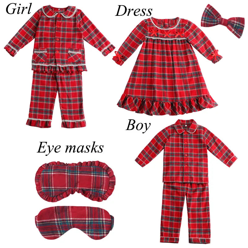 Mudbala 2025 Red Velvet Luxury Pajama Sets For Women Men Kids Boys And Girls Family Matching Christmas Pyjamas With Eye Masks