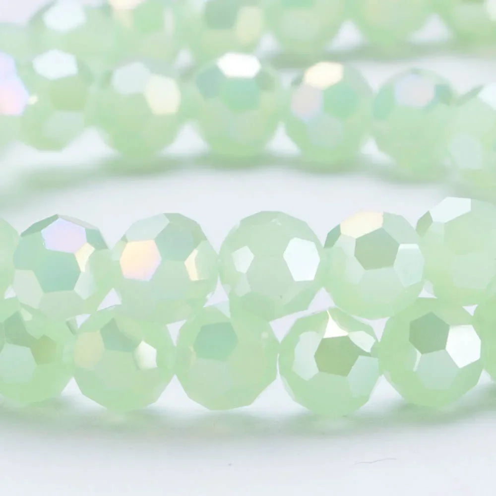 3 4 6 8mm Round Crystal Beads Faceted Colorful Glass Beads Loose Spacer Bead for Jewerly Making Needlework Bracelet Necklace DIY