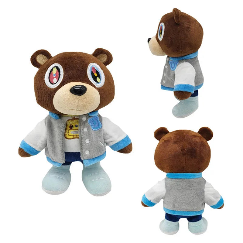 1pcsCute Kanye Dropout Bear Plush Dolls Kanye West Graduation Soft Stuffed Home Room Decor Dolls For Kid Birthday Christmas Gift