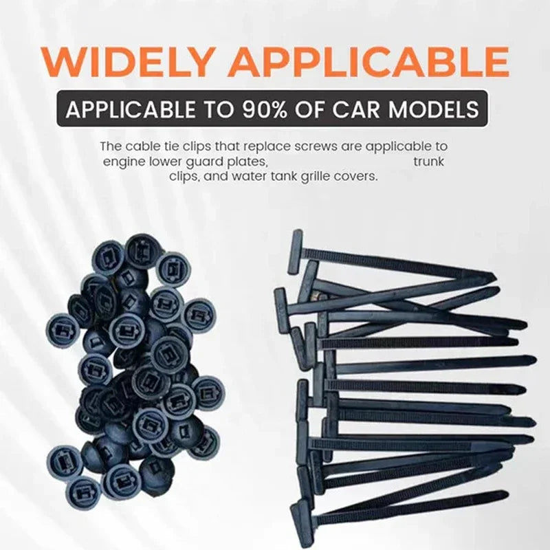 Self-Locked Nylon Cable Tie Push Clips Wire Tie Released Zip Straps Car Pipe Cable Fastener Bundle Fixed Binding