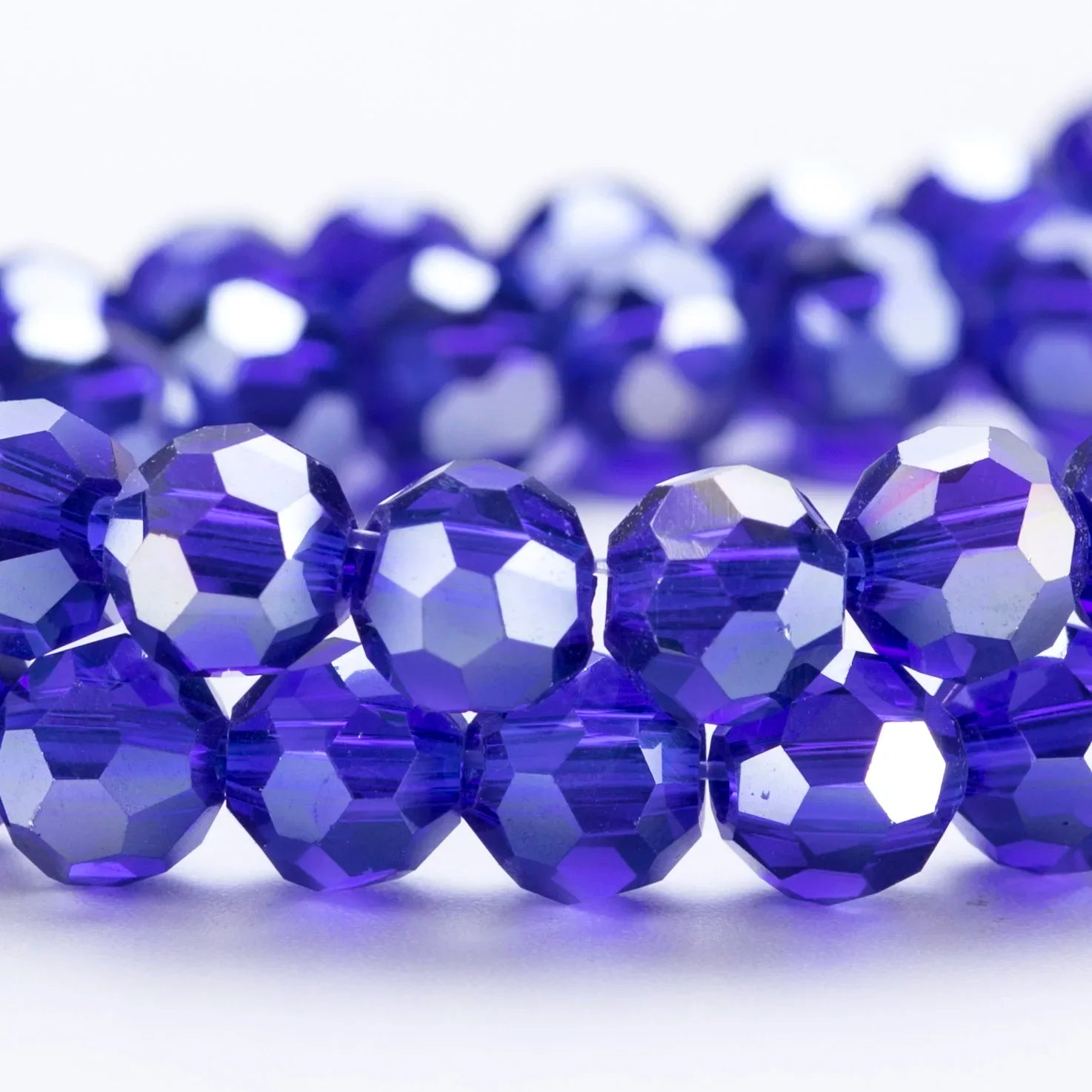 3 4 6 8mm Round Crystal Beads Faceted Colorful Glass Beads Loose Spacer Bead for Jewerly Making Needlework Bracelet Necklace DIY
