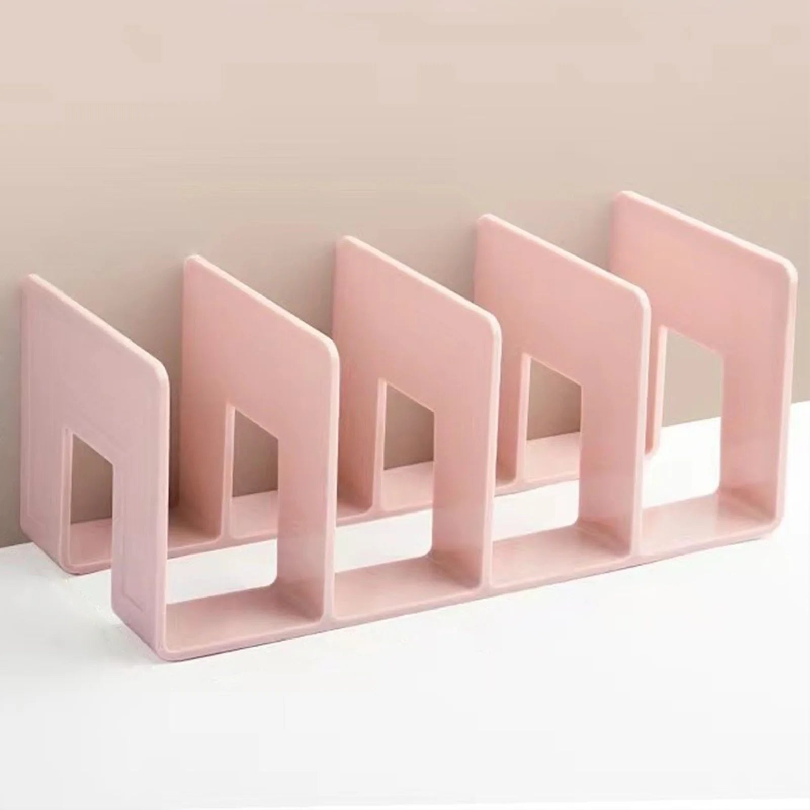 Desktop File Storage Rack Macaron Colored Plastic Folder School Company Office Vertical Book Notebook Holder Organizer Supplies