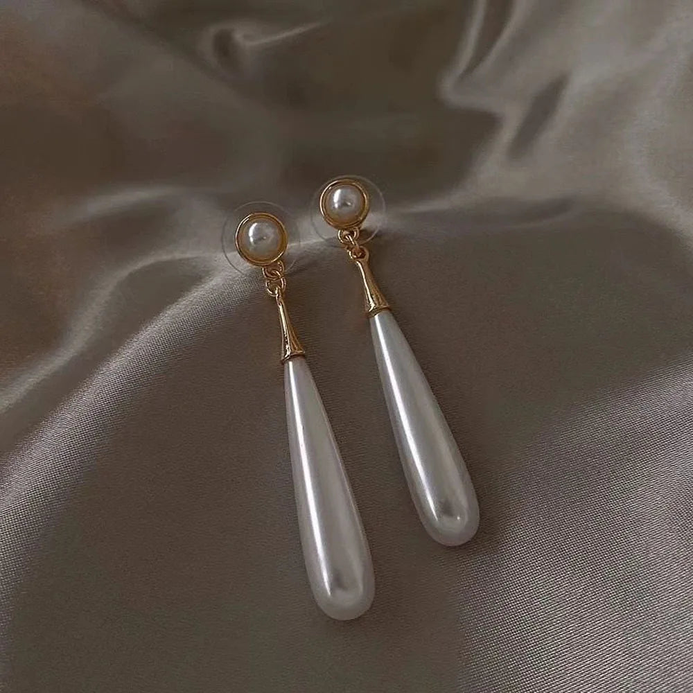 Water Drop Dangle Earrings Imitation Pearl 2026 New Fashion Ear Studs Fashion Elegant Bride Earrings Jewelry GIfts