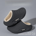 Winter men women Slippers Indoor Leather House Waterproof Warm Home Fur Slipper Couple Shoes Plush Size outdoors Non slip Shoes