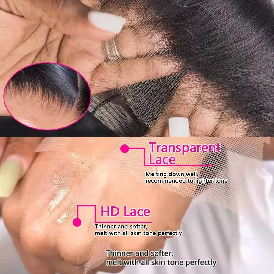 250 Density HD Lace Wig 13x6 Human Hair 30 40 Inch Body Wave Human Hair Wigs Lace Frontal Pre Plucke Brazilian Hair For Women