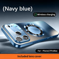 Luxury Titanium Metallic Matte Case For iPhone 17 16 15 14 13 12 11 Pro Max Plus For Magsafe Glass Lens Protection back Cover