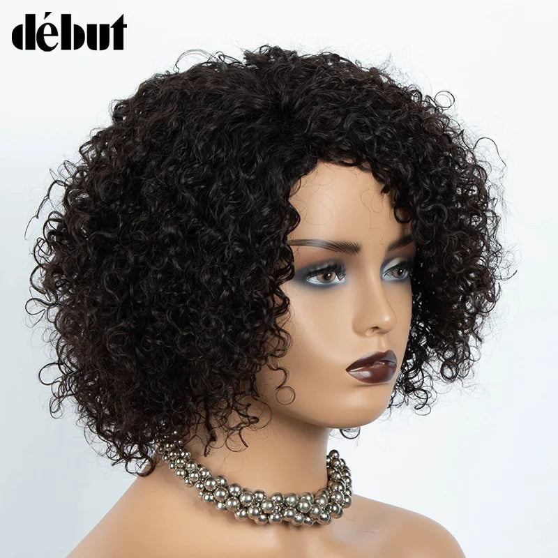 Brazilian Short Curly Bob Human Hair Wigs For Women Water Wave transparent Lace Front Wig Highlight Honey Blonde Colored Wigs