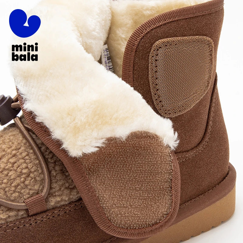 Mini Bala Snow Boots Slip Resistant Waterproof Long Plush Warm Winter Shoes