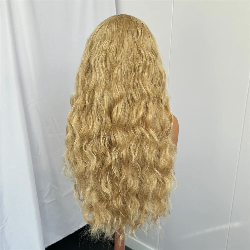 Mix Blonde Wig Long Synthetic Lace Front Wigs for Women 26/613 Loose Curly Wig Daily Use Natural Wave Lace Wig Cosplay Wig Party