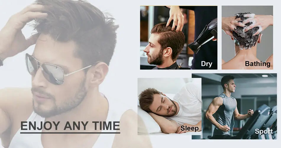 Male hair Prosthesis Full Lace Men's Wig Double Knots Man Wig Human Hair Toupee Breathable Hair System For Man Hair Prosthesis