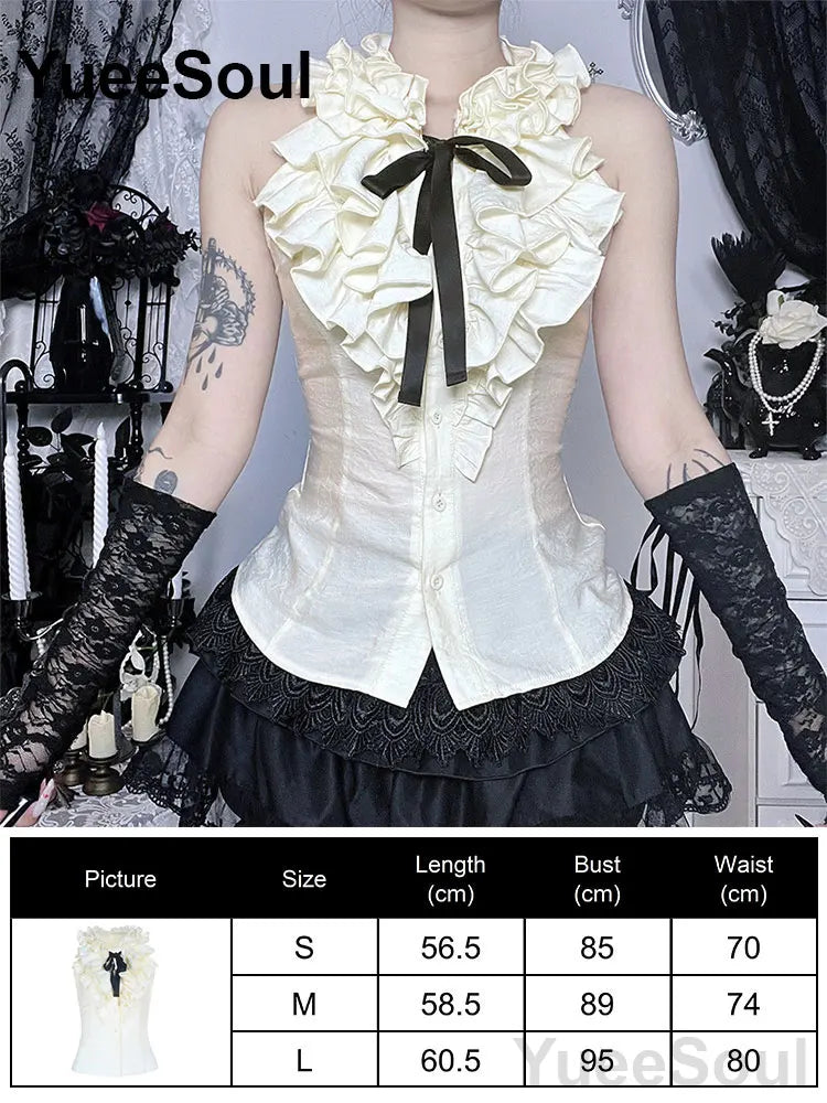 Gothic Crop Tops Black Spaghetti Strap Mesh Slim Corset Tops 2026 New Goth Punk Grunge Fairy Core Sexy Y2K Halloween Clothing
