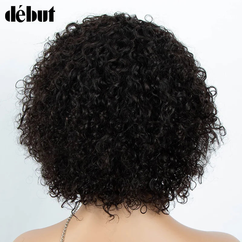 Brazilian Short Curly Bob Human Hair Wigs For Women Water Wave transparent Lace Front Wig Highlight Honey Blonde Colored Wigs