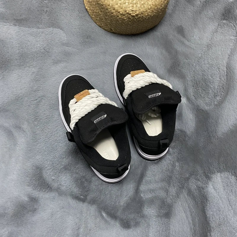 Winter Black Loafers, Large Size Shoes for Men, Simple and Stylish Casual Shoes, Breathable Men's Shoes, Versatile Casual Sneakers
