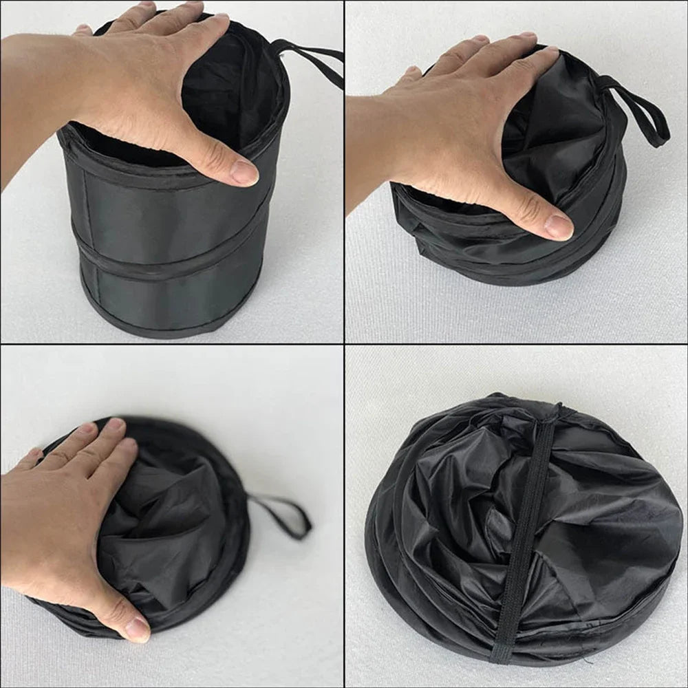 Car Trash Portable Vehicle Garbage Can Foldable Pop-up Waterproof Bag Waste Basket Auto Accessories Interior Car Accessory