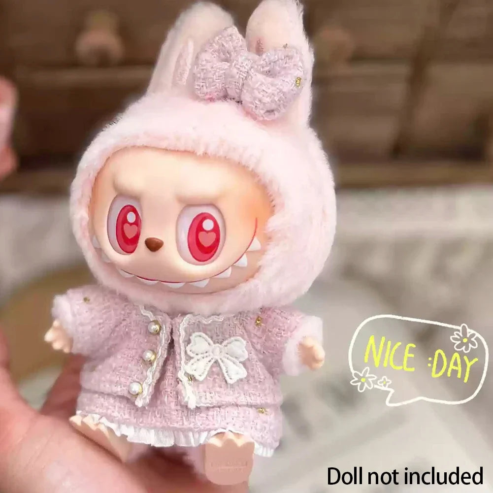 17cm Mini Plush Doll'S Clothes Outfit Accessories For Korea Kpop Exo Labubu Idol suit Clothing Gift