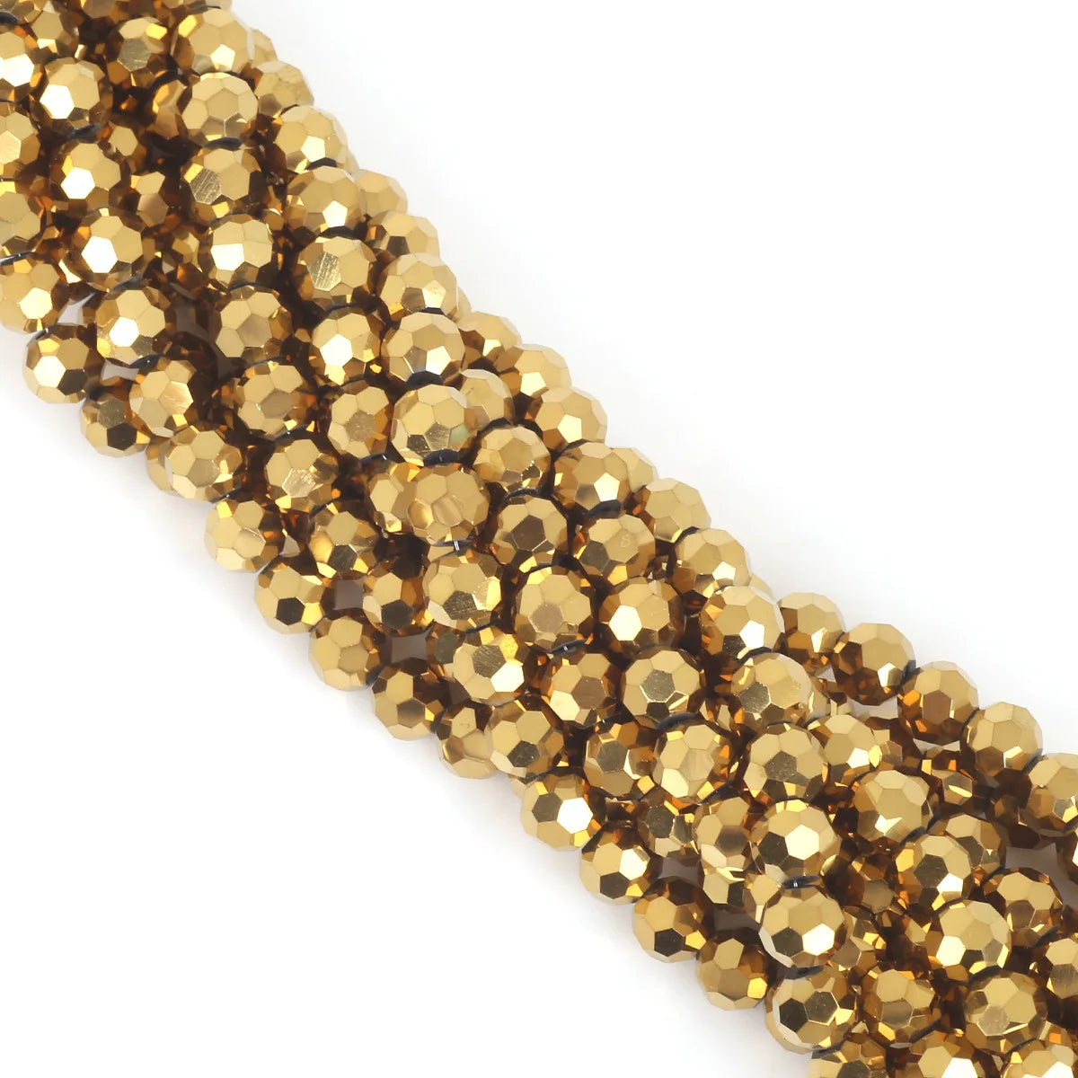 3 4 6 8mm Round Crystal Beads Faceted Colorful Glass Beads Loose Spacer Bead for Jewerly Making Needlework Bracelet Necklace DIY