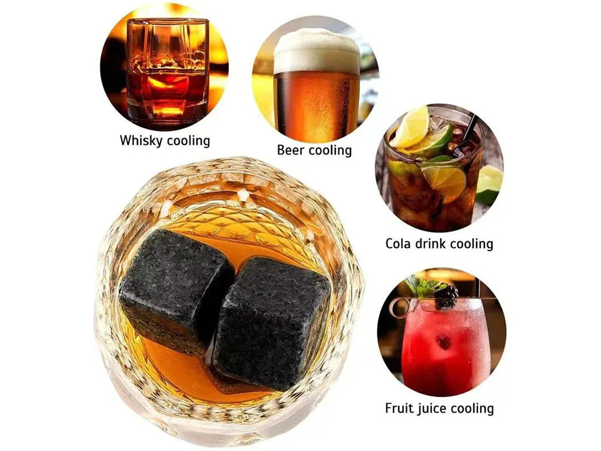 Whiskey Gifts for Men Father's Day Present Whiskey Granite Chilling Stones Scotch Bourbon for Dad Husband Birthday Party Wedding