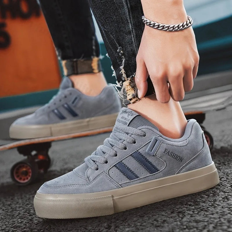 Men's Fashion Trend Canvas Casual Shoes 2026 Spring Low Top Thick Sole Non Slip Sports Shoes Comfortable Lace Up Chunky sneakers