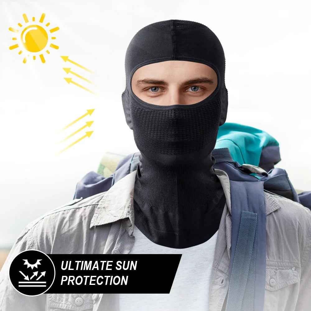 Breathable Sports Balaclava Hat Full Face Cover Quick-dry Masks Windproof Scarf Cycling Hiking Running Motorcycle Bike Headgear
