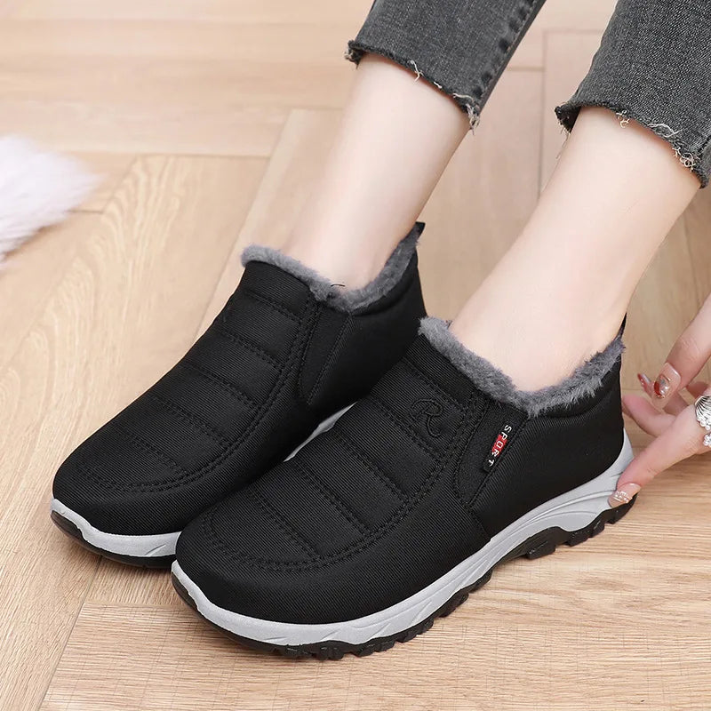 Winter Unisex Boots Waterproof Snow Boots Fashion Cotton Shoes 2026 New Flat Shoes Style Flat Shoes Couple Cotton Shoes Men's