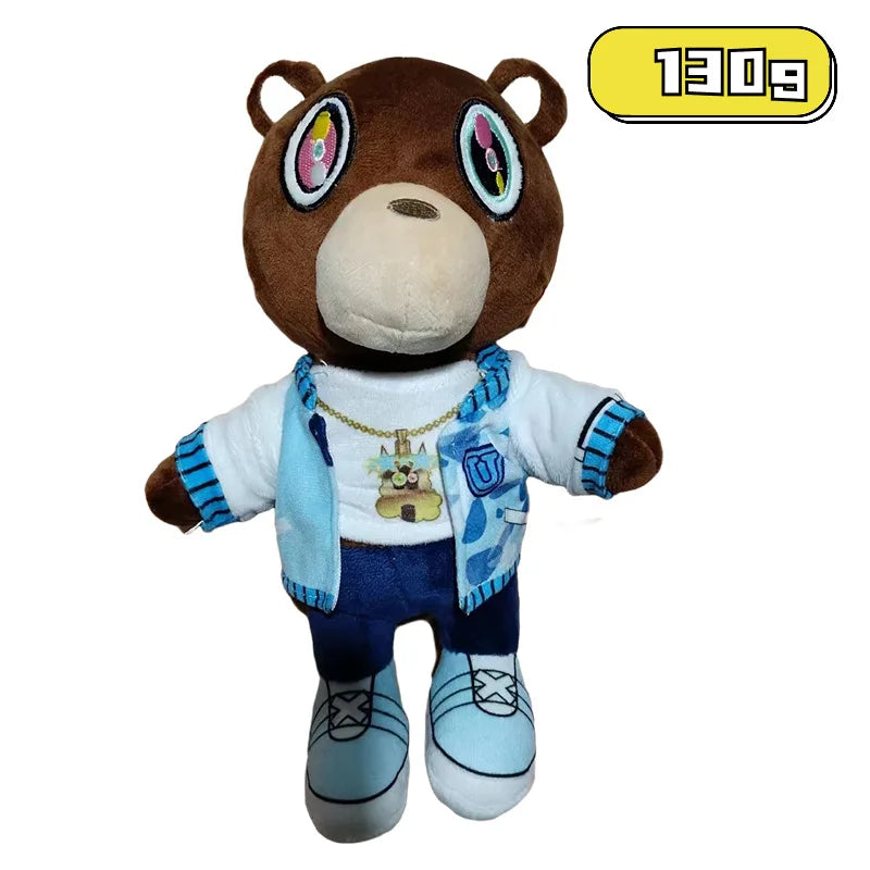 1pcsCute Kanye Dropout Bear Plush Dolls Kanye West Graduation Soft Stuffed Home Room Decor Dolls For Kid Birthday Christmas Gift