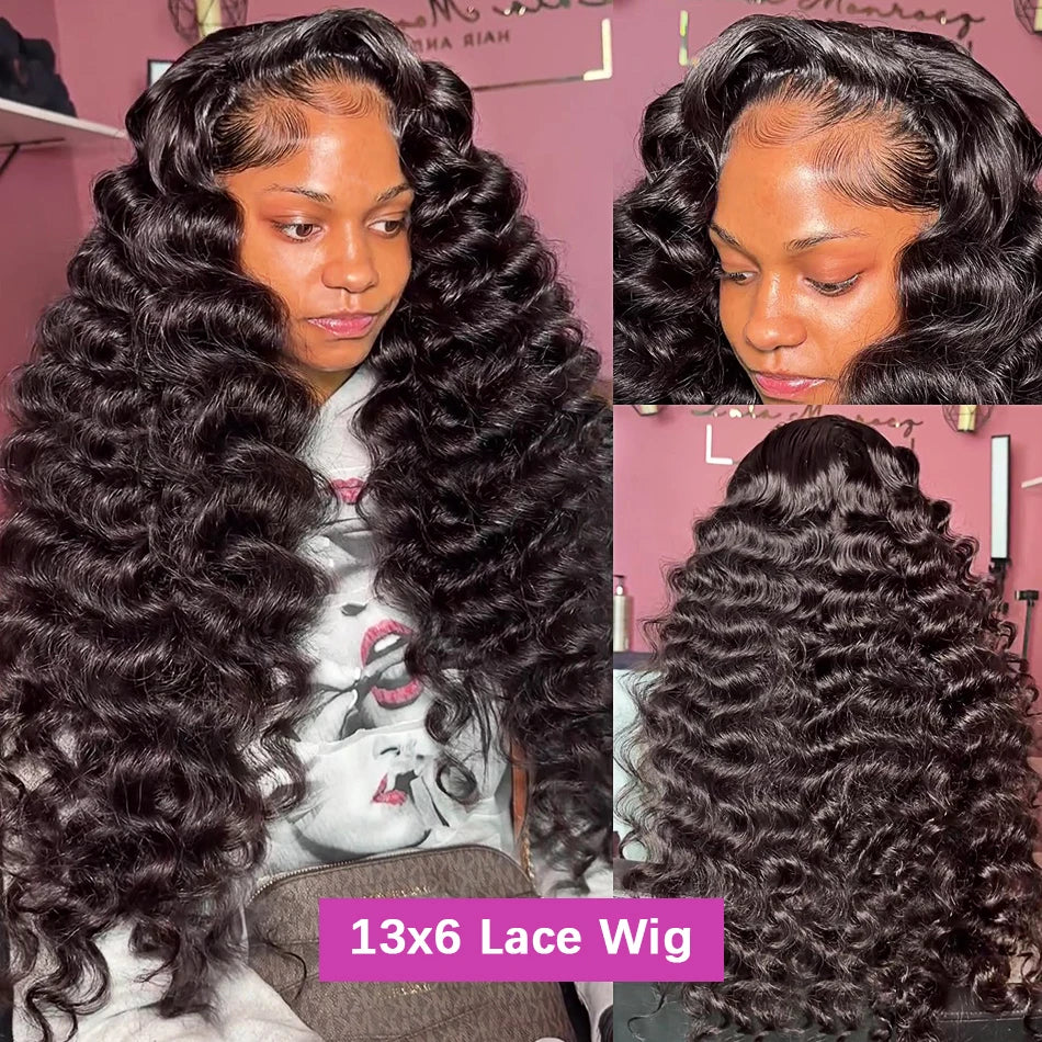 13x6 Hd Lace Frontal Wig Loose Deep Wave Curly Human Hair Preplucked 13x4 Water Wave Front Wigs For Black Women Brazilian