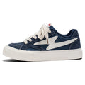 Unisex Denim Canvas Skateboard Shoes Fashion Streetwear Style Comfort Platform Lace Up Casual Sneakers For Men Women