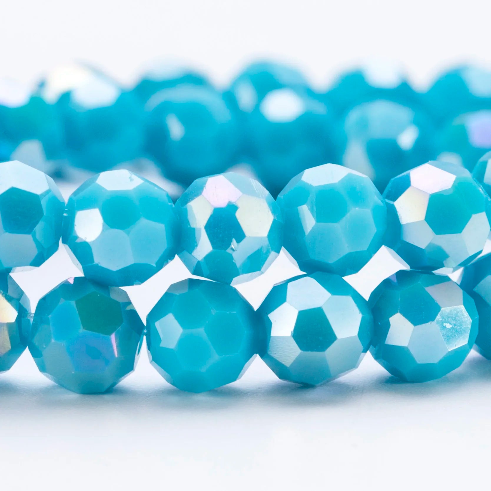 3 4 6 8mm Round Crystal Beads Faceted Colorful Glass Beads Loose Spacer Bead for Jewerly Making Needlework Bracelet Necklace DIY