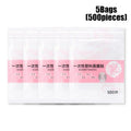 500-100PCS Disposable Plastic Film Full Face Cleaner Mask Neck Stickers Paper Transparent Masks Wrap Facial Beauty Makeup Tools