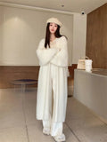 023 Autumn/Winter Lazy Style Loose Knee Length Thickened Pure Imitation Mink Fleece Knitted Sweater Cardigan Coat Women's Coat