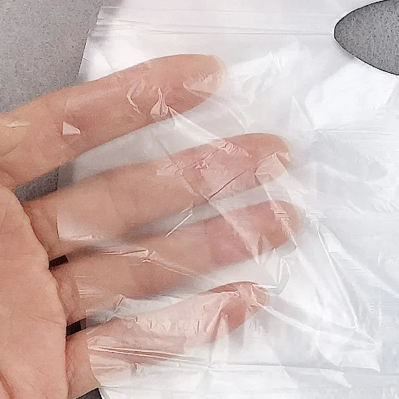 500-100PCS Disposable Plastic Film Full Face Cleaner Mask Neck Stickers Paper Transparent Masks Wrap Facial Beauty Makeup Tools