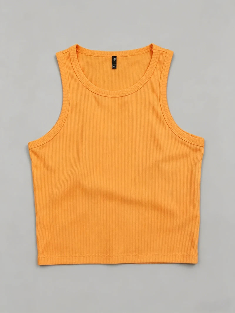 Summer Y2K Push-Up Tank Top Seamless Sporty Sexy Corset Style Casual Women's Mallas Top