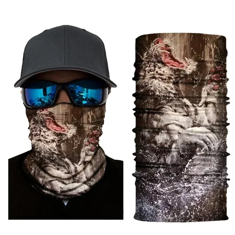 3D Fashion Cycling Face Mask Riding Scarf Breathable Seamless Neck Gaiter Women Bandana Headwear Headband Snood Ski Masks