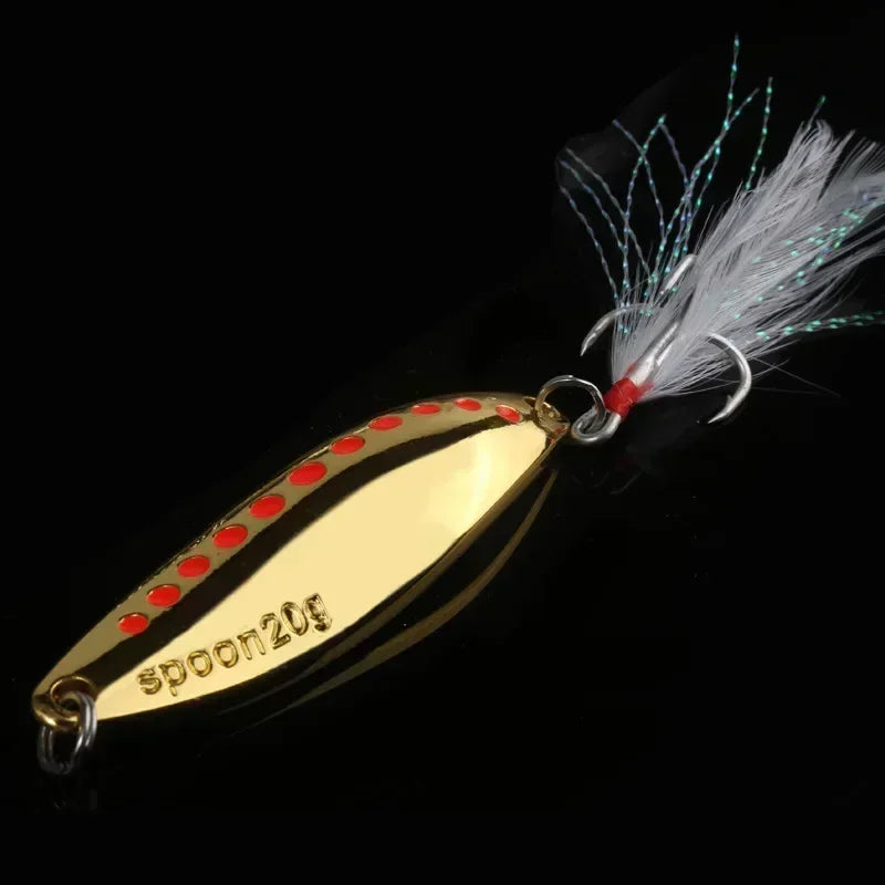 Metal Vib Leech Spinners Spoon Lures  5g7.5g 10g 15g 20g 25g 30g Artificial Bait LureFishing Tackle for Bass Pike Perch