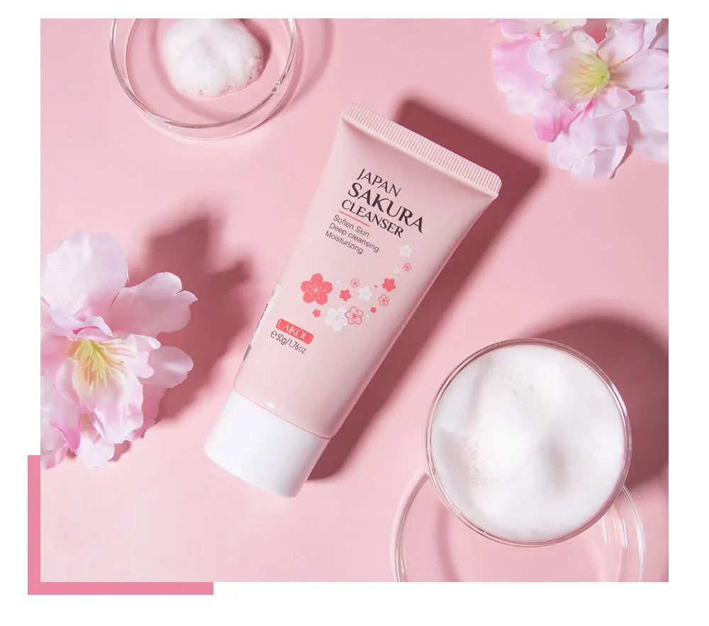 LAIKOU  Facial Cleanser Foam Face Wash Remove Blackhead Moisturizing Shrink Pores Deep Cleaning Oil Control  Skin Care 50g