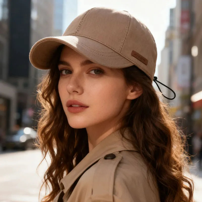 Fashionable Wide-Brim Visor Cap for Sun Protection