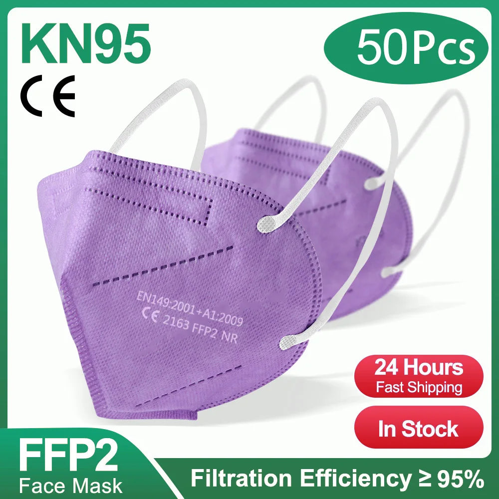 10-100Pcs FFP2 Masks KN95 Mascarillas 5 Layers Filter Homologada Face Masks Protective Mouth Mask CE FFP2MASK Respirator Masque