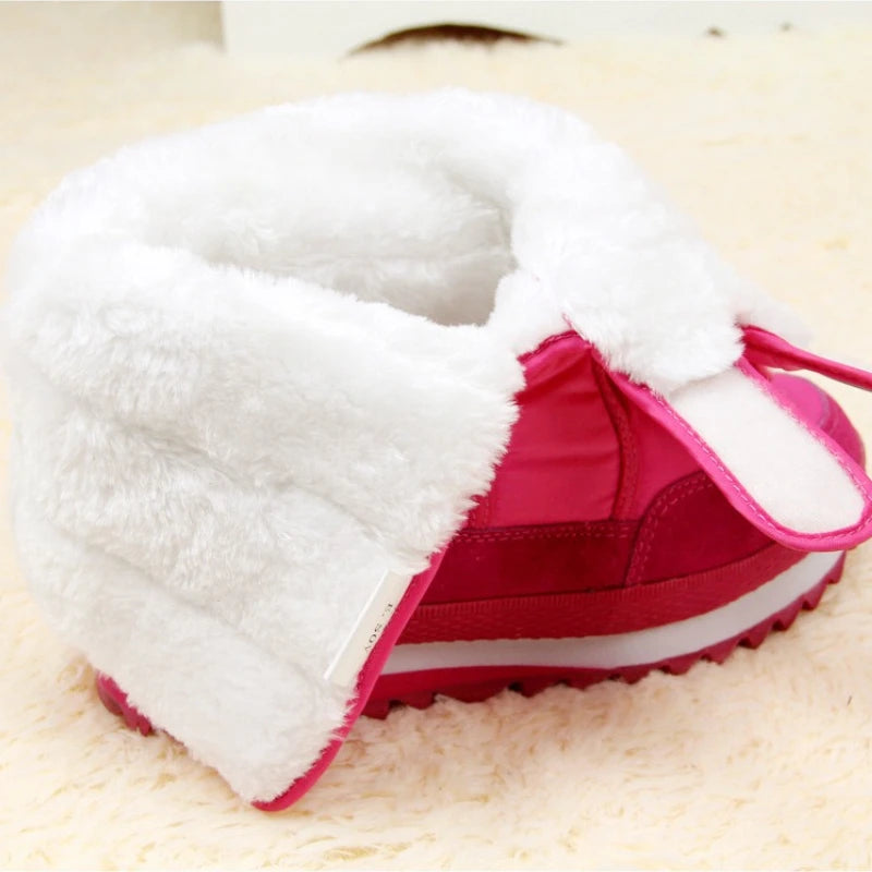 Winter Thick Women's Snow Boots Warm Plush Mid-calf Boots Non Slip Waterproof Platform botas invierno mujer Casual White Shoes