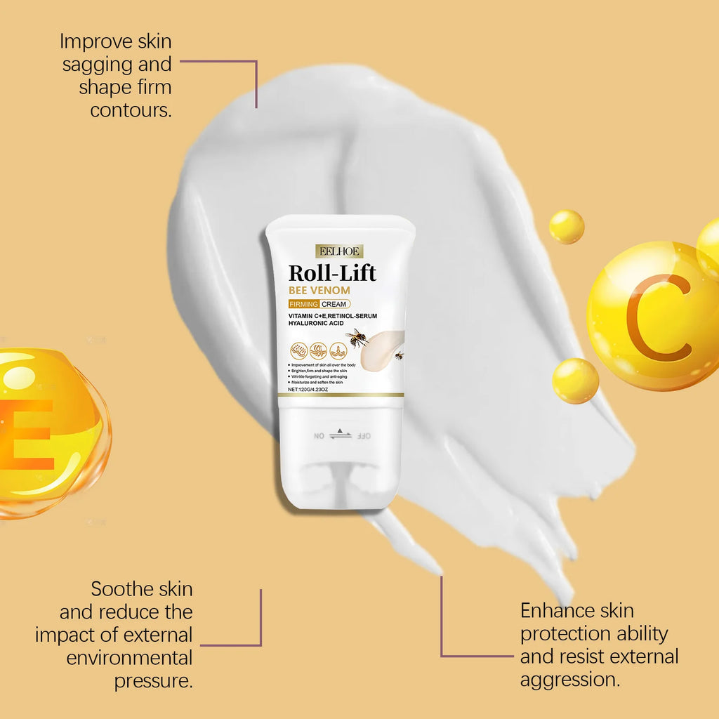 EELHOE Bee Venom Roller Cream Anti-Cellulite Body Massager Moisturizing Body Care Wrinkles Remover Firming Skin Tightening Cream