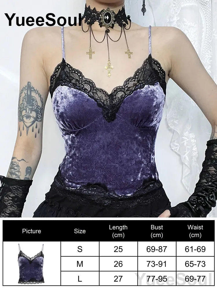 Gothic Crop Tops Black Spaghetti Strap Mesh Slim Corset Tops 2026 New Goth Punk Grunge Fairy Core Sexy Y2K Halloween Clothing
