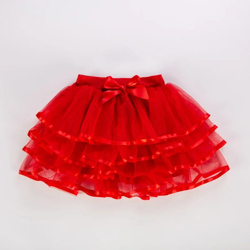 Tutu Skirt Girls Cake Tutu Pettiskirt Dance  Skirt Birthday Princess Ball Gown Children  Clothes 4 Layers Tulle Skirts