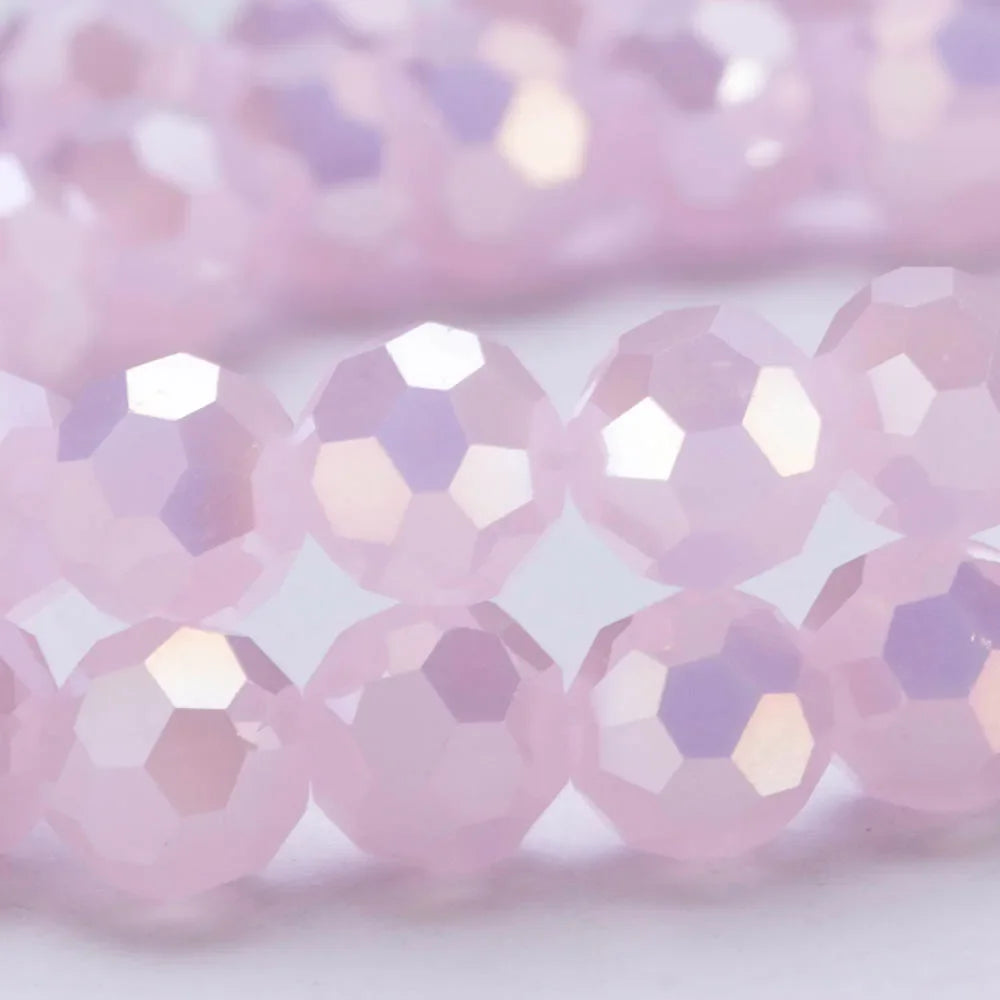 3 4 6 8mm Round Crystal Beads Faceted Colorful Glass Beads Loose Spacer Bead for Jewerly Making Needlework Bracelet Necklace DIY