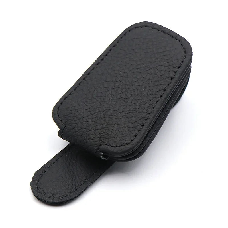 Car Glasses Clip Multifunction Sun Visor Leather Eyeglasses Clip Magnetic Sunglasses Holder Clip Hanger Universal Car Accessorie