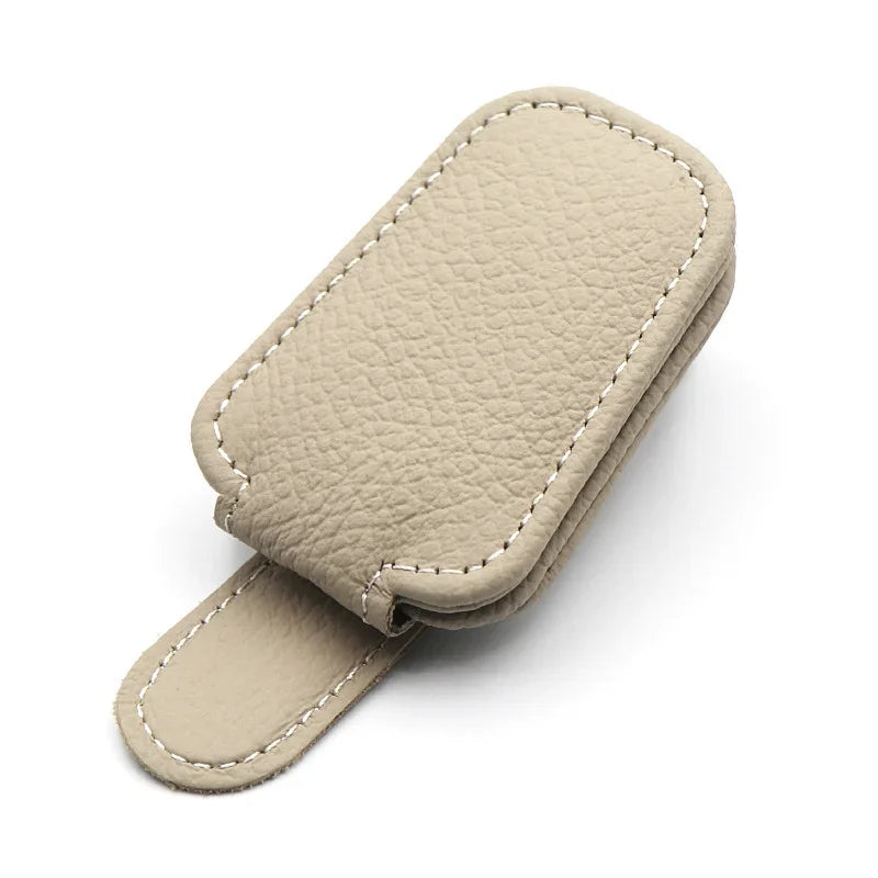 Car Glasses Clip Multifunction Sun Visor Leather Eyeglasses Clip Magnetic Sunglasses Holder Clip Hanger Universal Car Accessorie