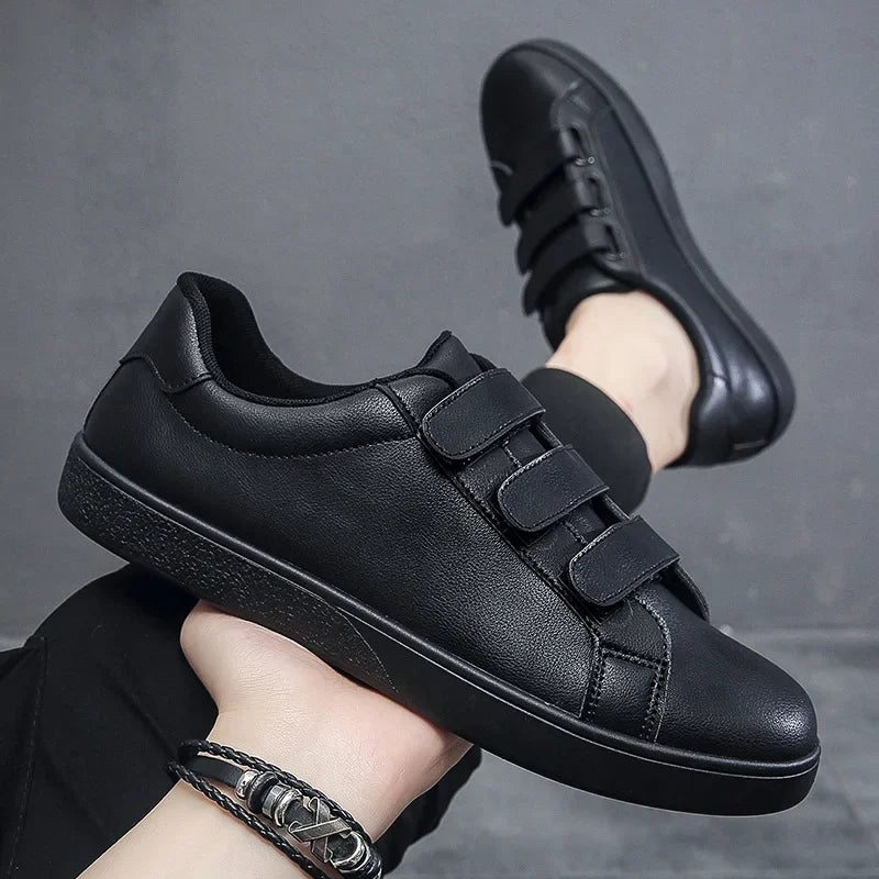 New Spring and Autumn Men's White Shoes Fashionable Student Board Shoes Men's Casual Leather Shoes