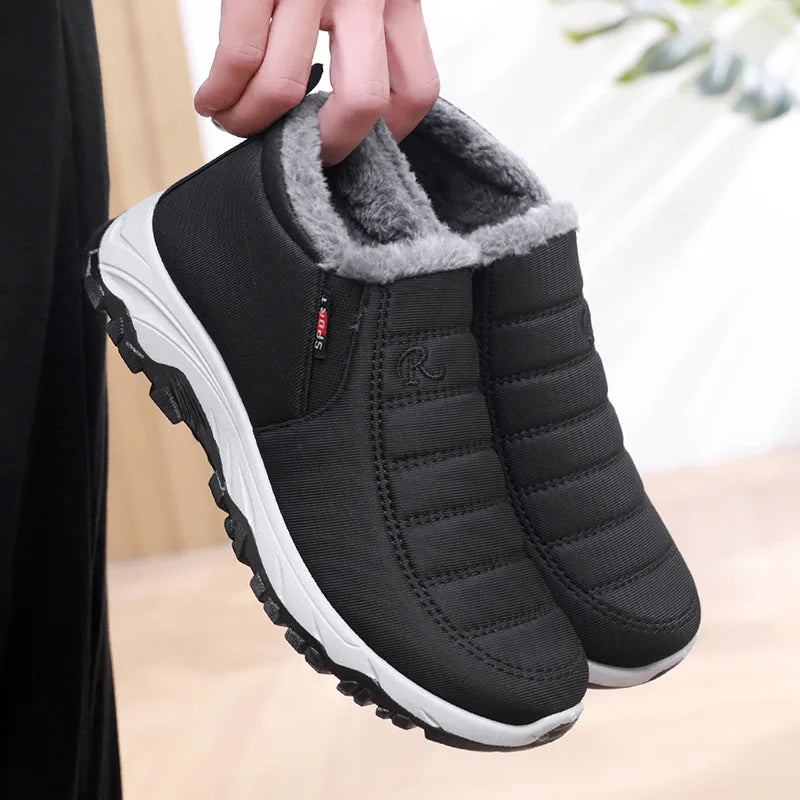 Winter Unisex Boots Waterproof Snow Boots Fashion Cotton Shoes 2023 New Flat Shoes Style Flat Shoes Couple Cotton Shoes Men's