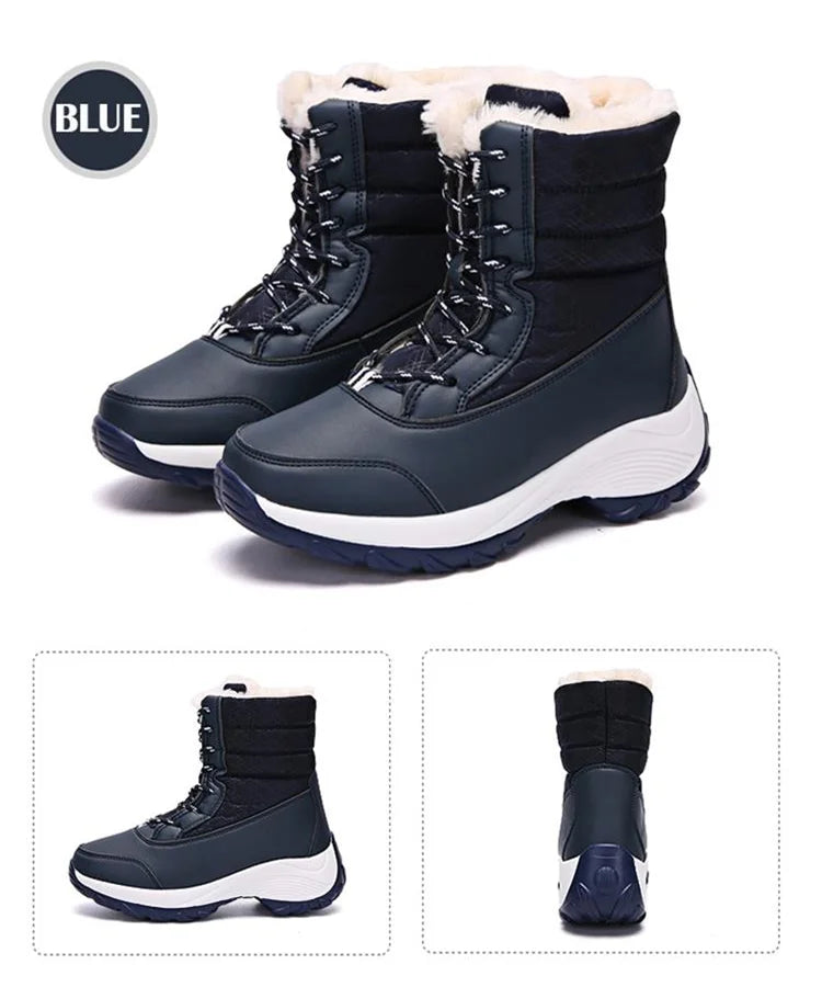 Winter Shoes Waterproof Boots Women Snow Boots Plush Warm Ankle Boots For Women Female Winter Shoes Booties Botas Mujer