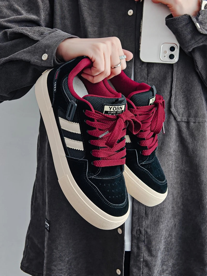 Men's 2026 New Summer Trendy Versatile Small Audience Skate Shoes Teenage Anti-slip Sports Casual Heightening Canvas Shoes